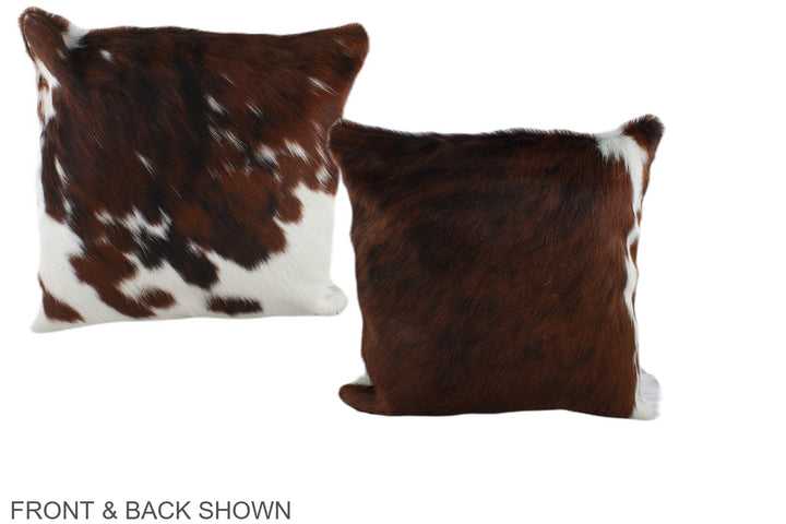 Tricolor 16"x16" Brazilian Cowhide Pillow #A39092 by Hudson Hides