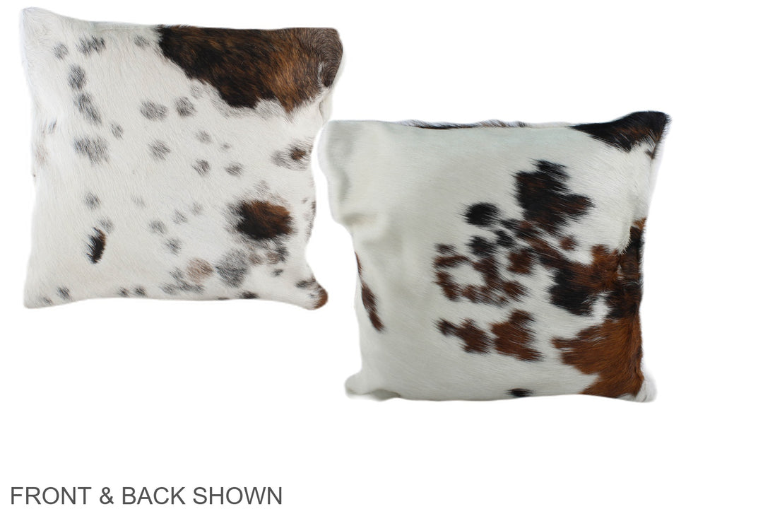 Tricolor 16"x16" Brazilian Cowhide Pillow #A39093 by Hudson Hides