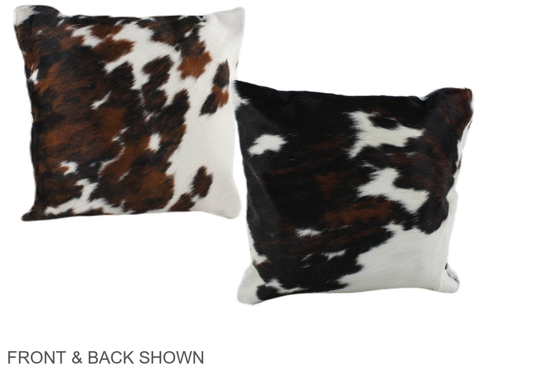 Tricolor 16"x16" Brazilian Cowhide Pillow #A39095 by Hudson Hides