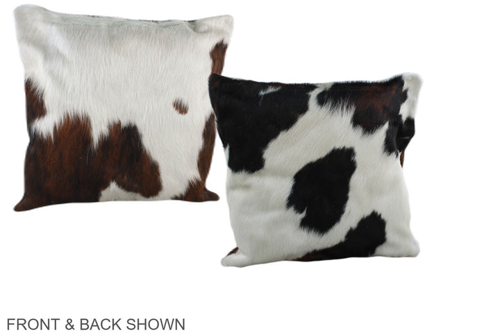 Tricolor 16"x16" Brazilian Cowhide Pillow #A39097 by Hudson Hides