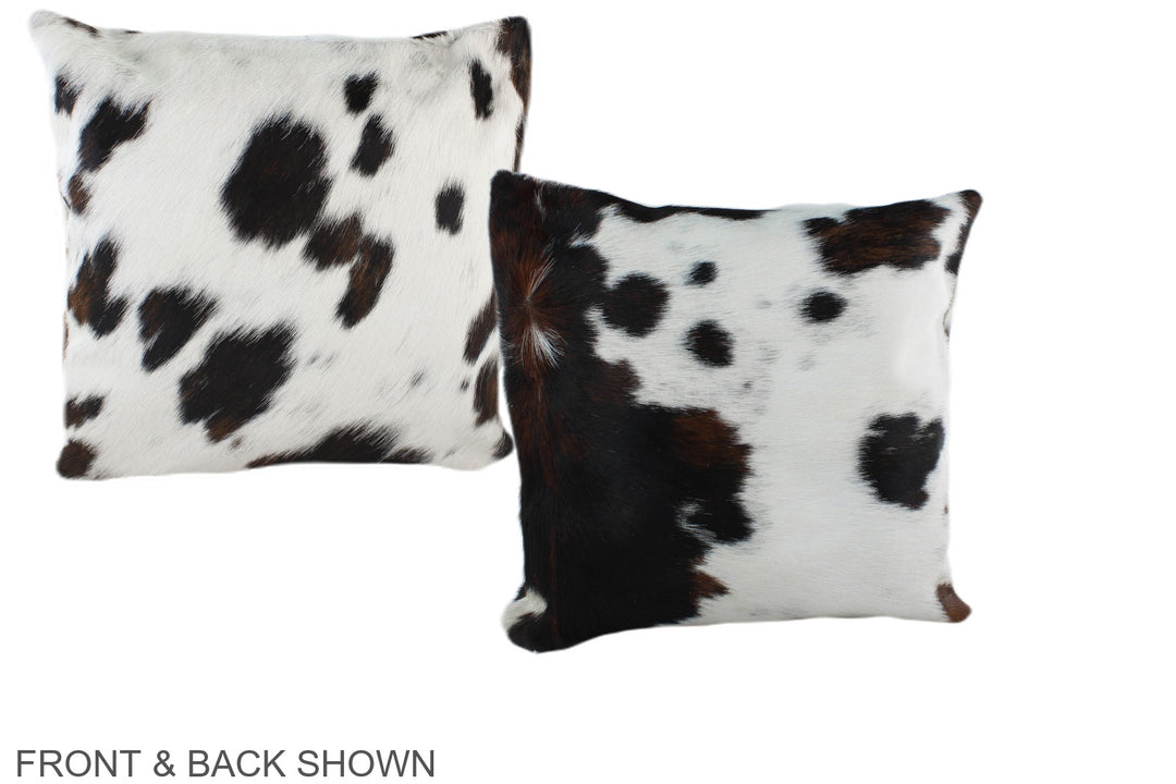 Tricolor 16"x16" Brazilian Cowhide Pillow #A39098 by Hudson Hides