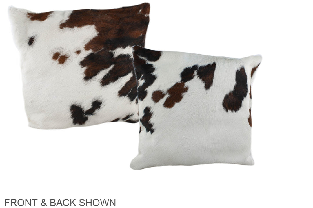 Tricolor 16"x16" Brazilian Cowhide Pillow #A39100 by Hudson Hides