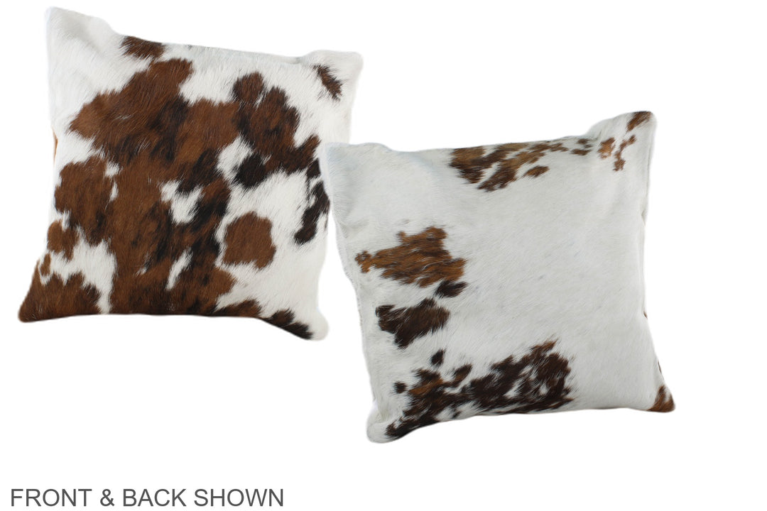 Tricolor 16"x16" Brazilian Cowhide Pillow #A39102 by Hudson Hides