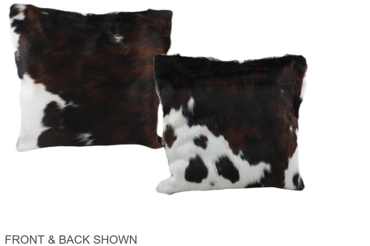 Tricolor 16"x16" Brazilian Cowhide Pillow #A39103 by Hudson Hides