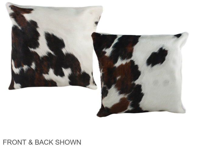 Tricolor 16"x16" Brazilian Cowhide Pillow #A39106 by Hudson Hides