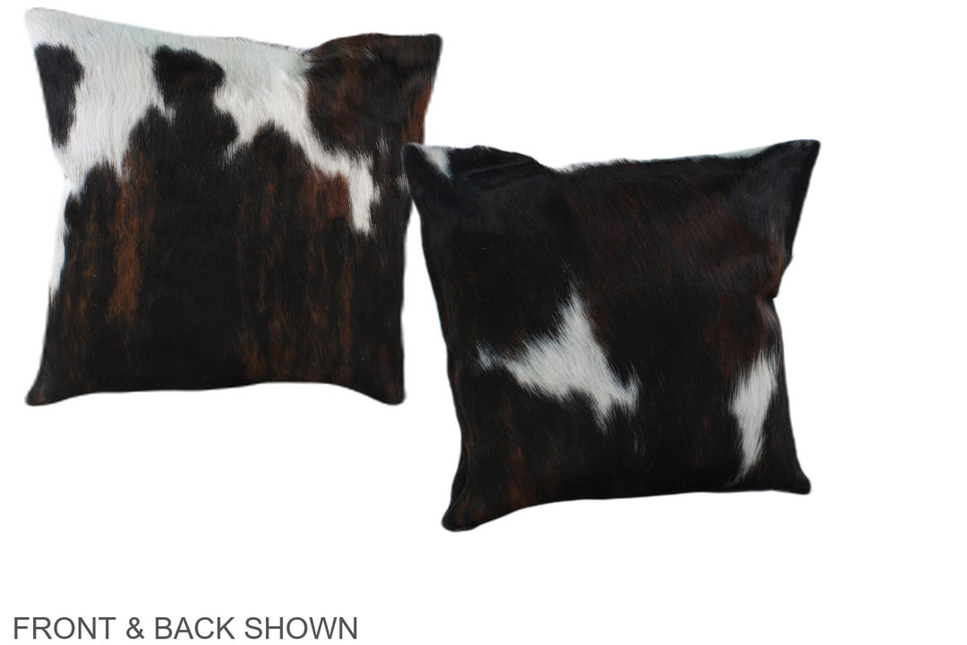 Tricolor 16"x16" Brazilian Cowhide Pillow #A39107 by Hudson Hides