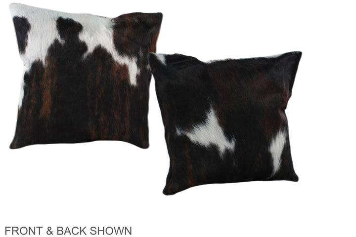 Tricolor 16"x16" Brazilian Cowhide Pillow #A39107 by Hudson Hides