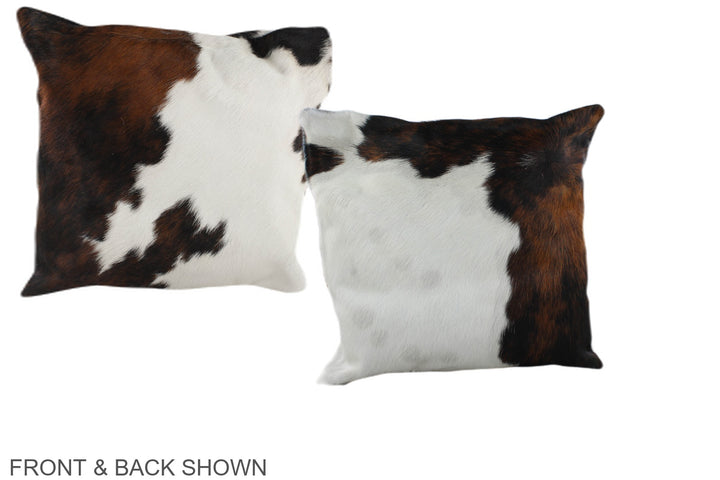 Tricolor 16"x16" Brazilian Cowhide Pillow #A39108 by Hudson Hides