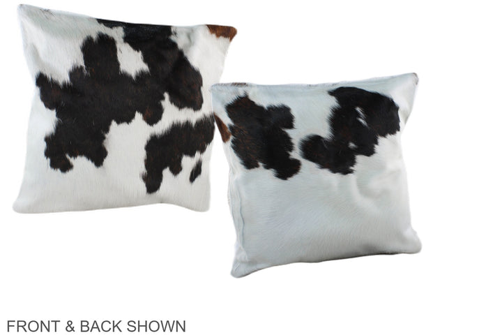 Tricolor 16"x16" Brazilian Cowhide Pillow #A39110 by Hudson Hides