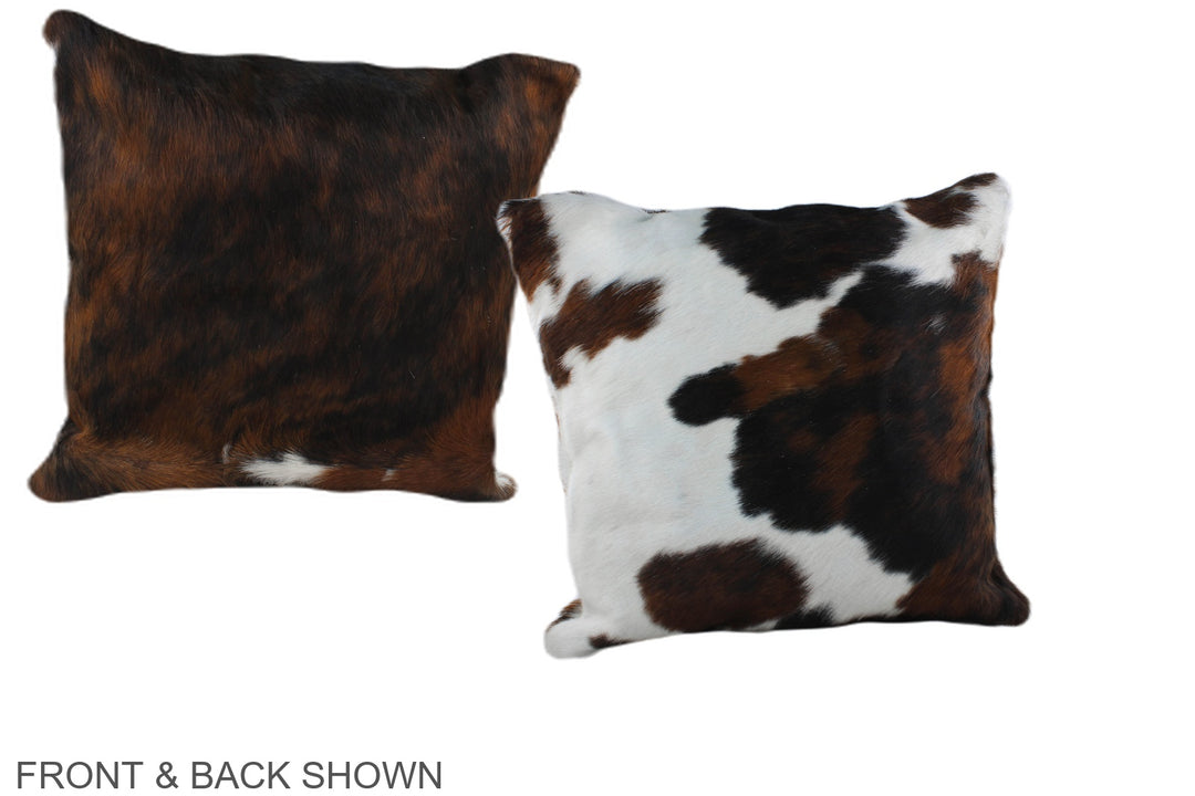Tricolor 16"x16" Brazilian Cowhide Pillow #A39112 by Hudson Hides