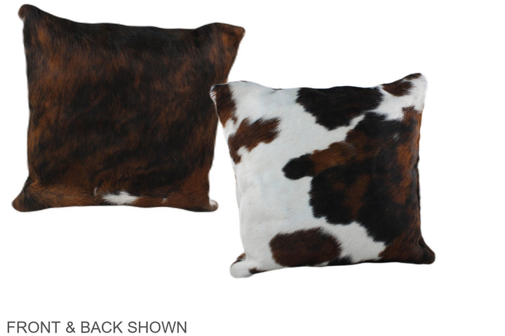 Tricolor 16"x16" Brazilian Cowhide Pillow #A39112 by Hudson Hides