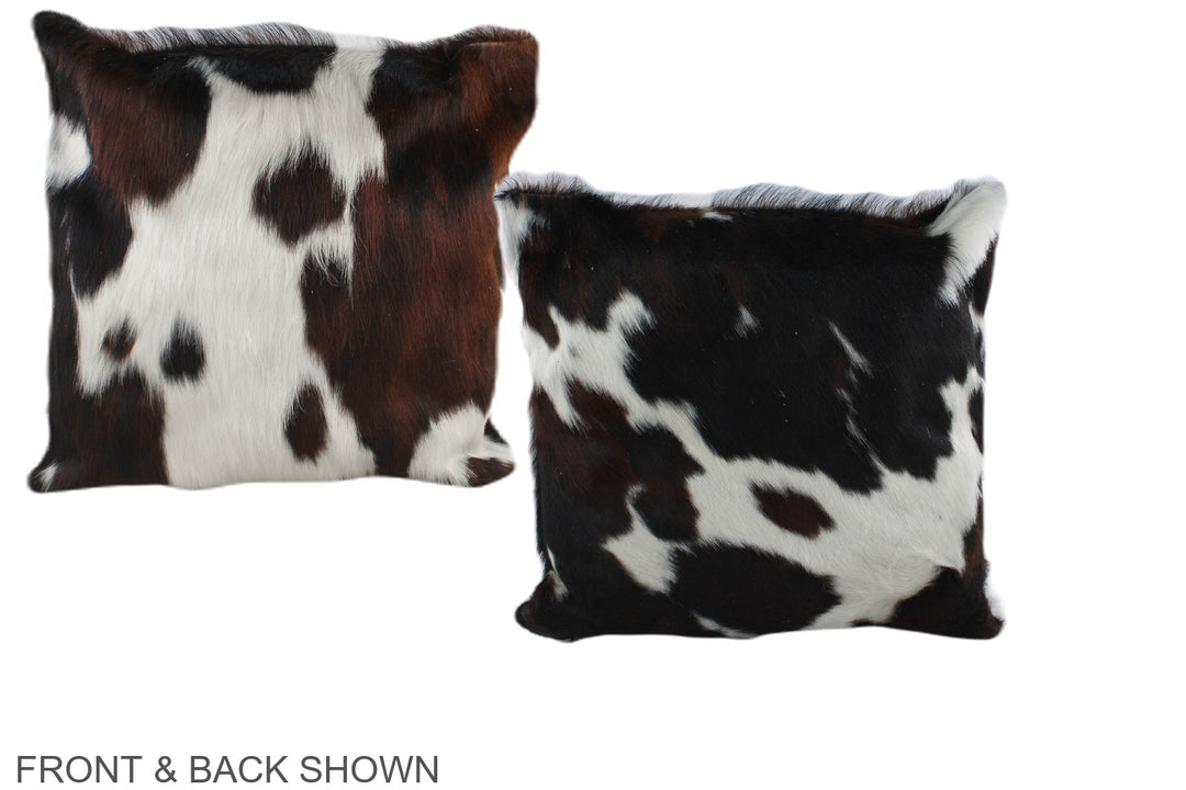 Tricolor 16"x16" Brazilian Cowhide Pillow #A39115 by Hudson Hides