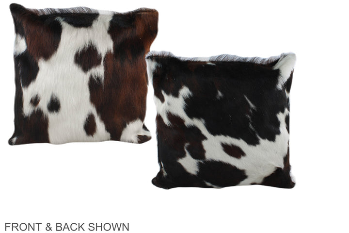 Tricolor 16"x16" Brazilian Cowhide Pillow #A39115 by Hudson Hides