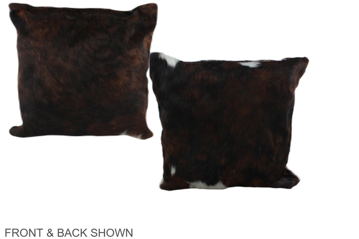 Tricolor 16"x16" Brazilian Cowhide Pillow #A39117 by Hudson Hides