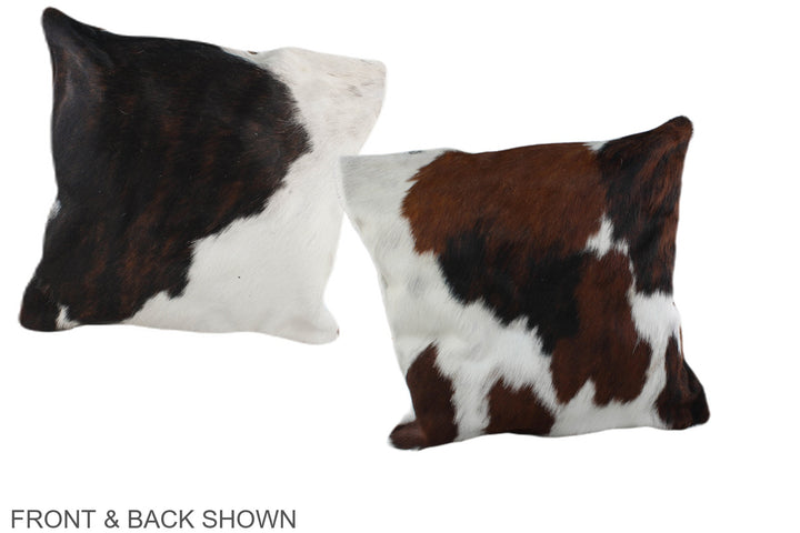 Tricolor 16"x16" Brazilian Cowhide Pillow #A39120 by Hudson Hides
