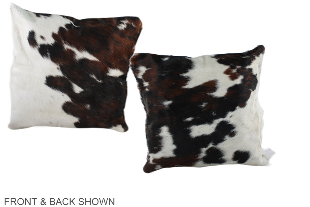 Tricolor 16"x16" Brazilian Cowhide Pillow #A39121 by Hudson Hides