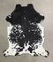 Black and White X-Large European Cowhide Rug 7'3
