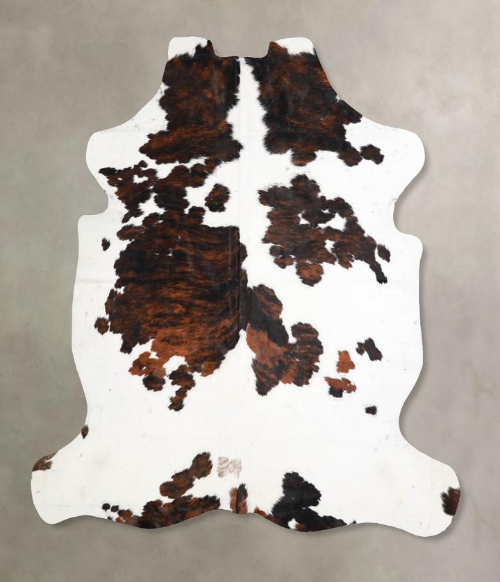 Tricolor X-Large European Cowhide Rug 6'9"H x 6'1"W #A40010 by Hudson Hides