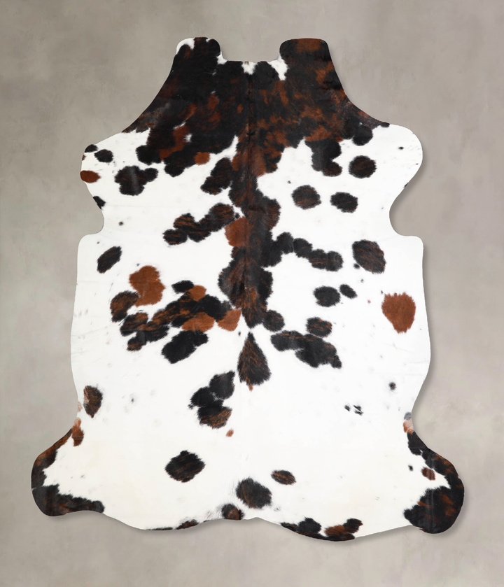 Tricolor X-Large European Cowhide Rug 6'10"H x 6'0"W #A40019 by Hudson Hides
