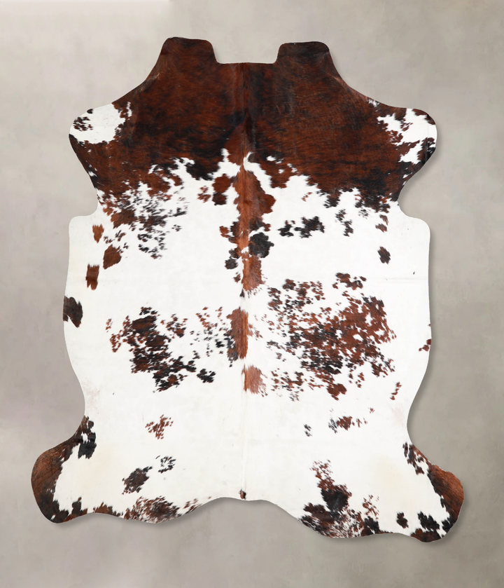Tricolor X-Large European Cowhide Rug 6'9"H x 6'2"W #A40021 by Hudson Hides