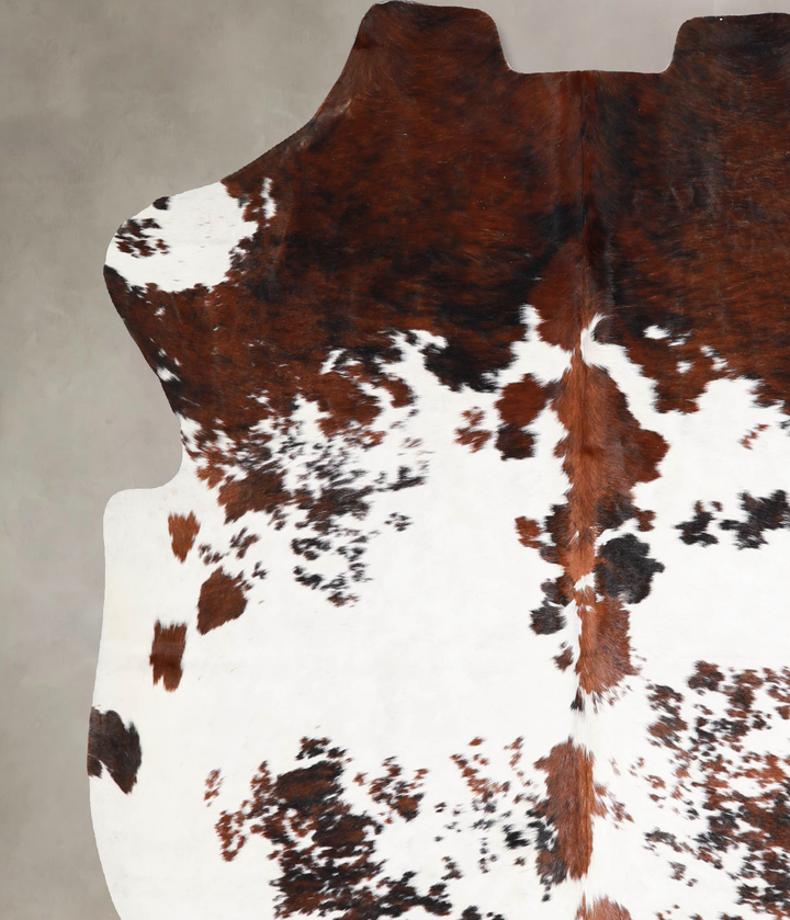 Tricolor X-Large European Cowhide Rug 6'9"H x 6'2"W #A40021 by Hudson Hides
