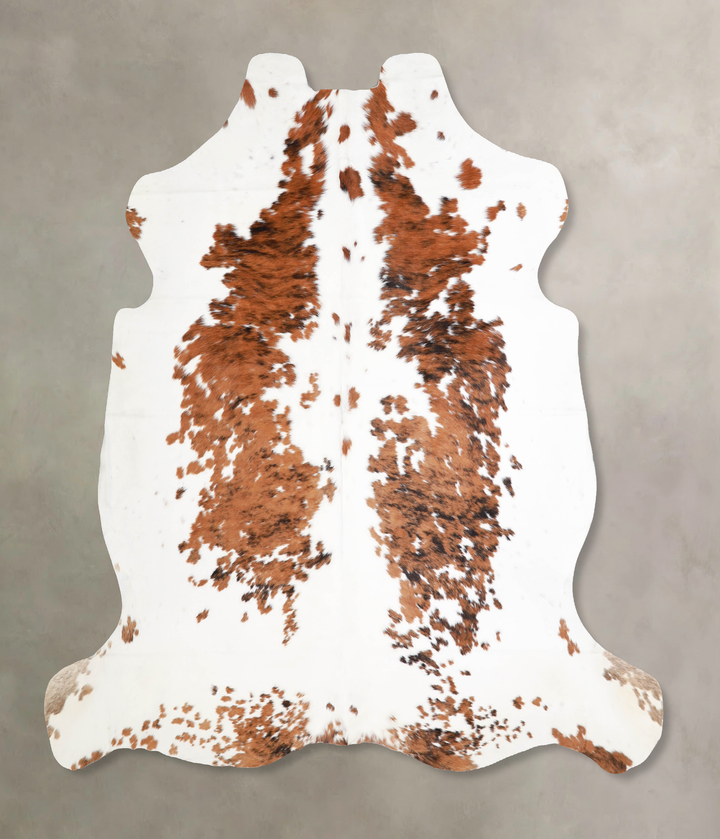 Tricolor X-Large European Cowhide Rug 6'8"H x 6'11"W #A40028 by Hudson Hides