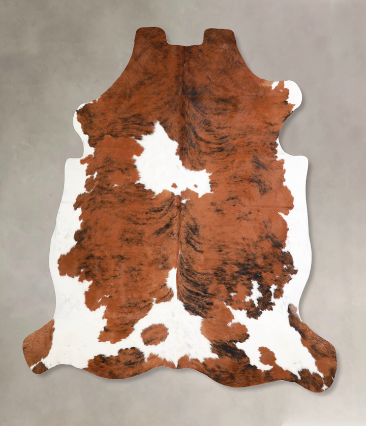 Tricolor X-Large European Cowhide Rug 6'10"H x 6'6"W #A40038 by Hudson Hides