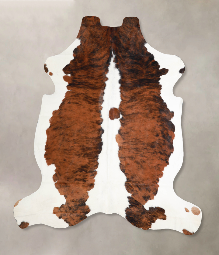 Tricolor X-Large European Cowhide Rug 7'0"H x 6'10"W #A40041 by Hudson Hides