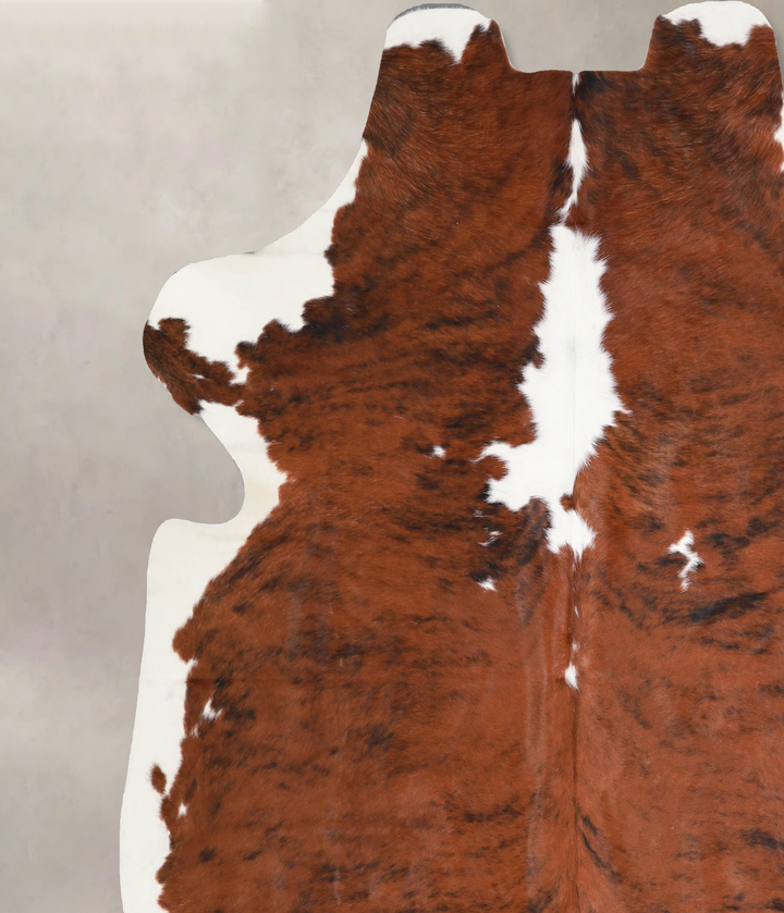Tricolor X-Large European Cowhide Rug 6'8"H x 6'8"W #A40044 by Hudson Hides