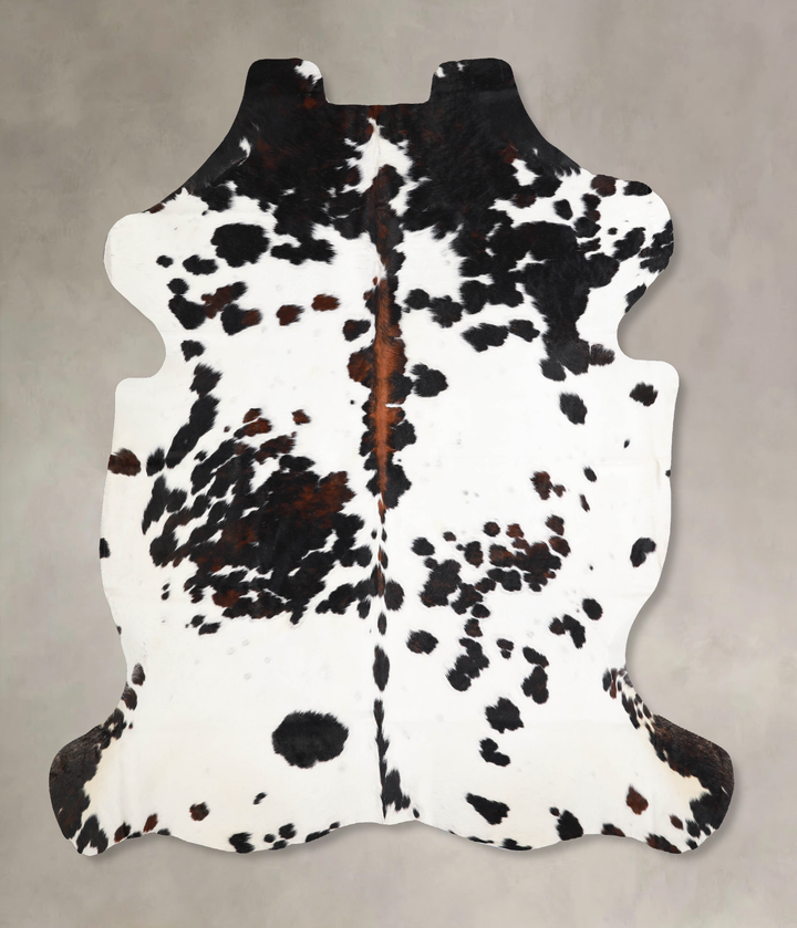 Tricolor X-Large European Cowhide Rug 6'8"H x 6'4"W #A40062 by Hudson Hides