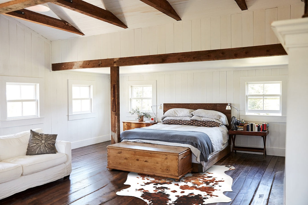 Tricolor X-Large European Cowhide Rug 7'1"H x 6'7"W #A40131 by Hudson