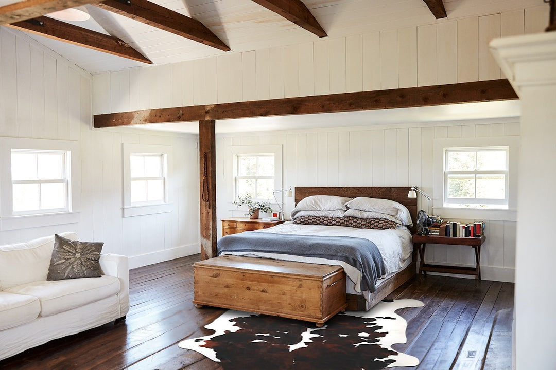 Tricolor X-Large European Cowhide Rug 7'3"H x 6'0"W #A40132 by Hudson