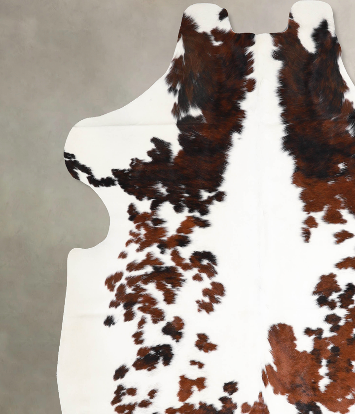 Tricolor X-Large European Cowhide Rug 7'0"H x 6'6"W #A40134 by Hudson Hides