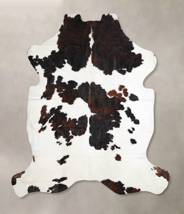 Tricolor X-Large European Cowhide Rug 7'2"H x 6'8"W #A40157 by Hudson Hides