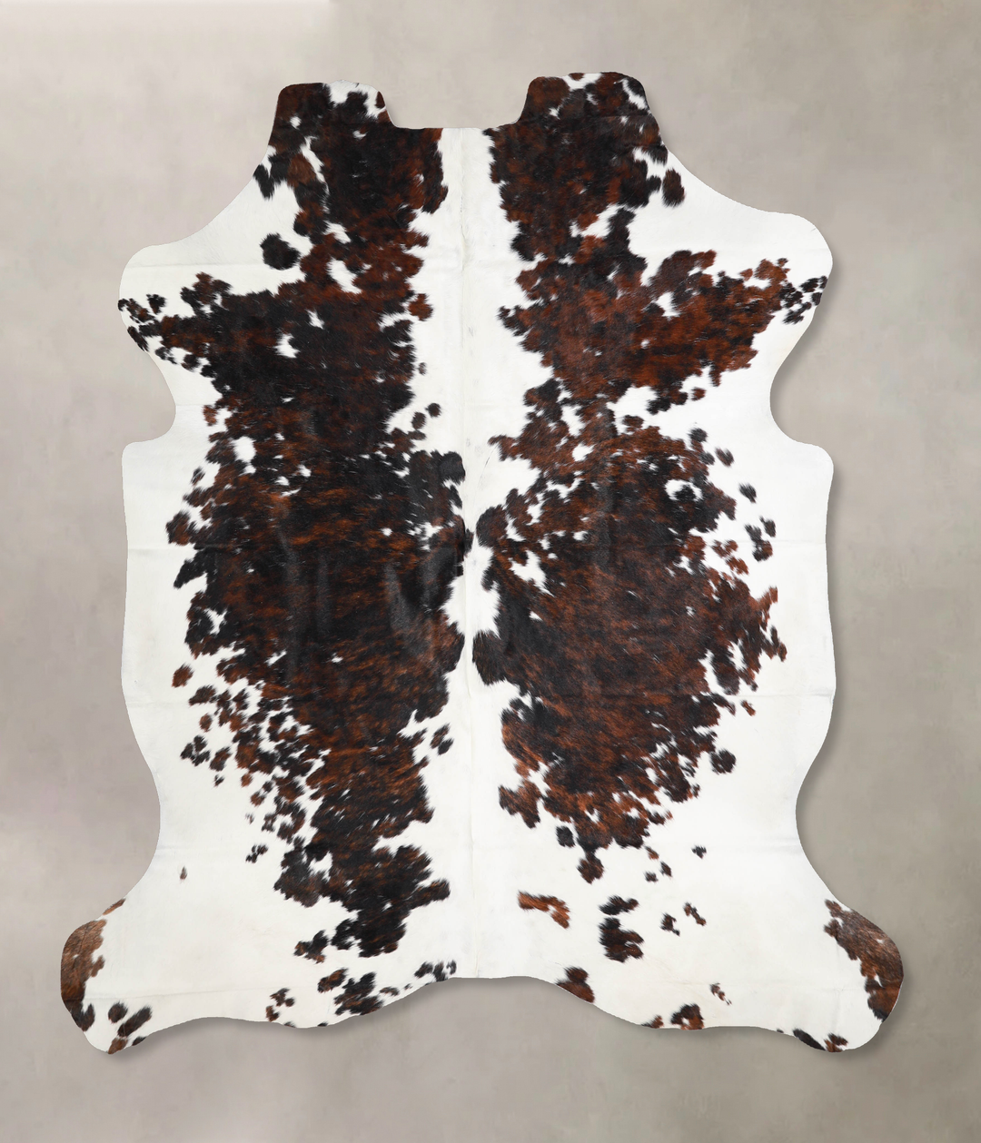 Tricolor X-Large European Cowhide Rug 7'1"H x 6'5"W #A40169 by Hudson