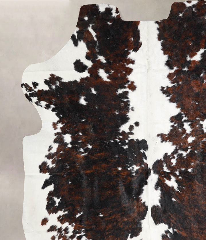 Tricolor X-Large European Cowhide Rug 7'1"H x 6'5"W #A40169 by Hudson Hides