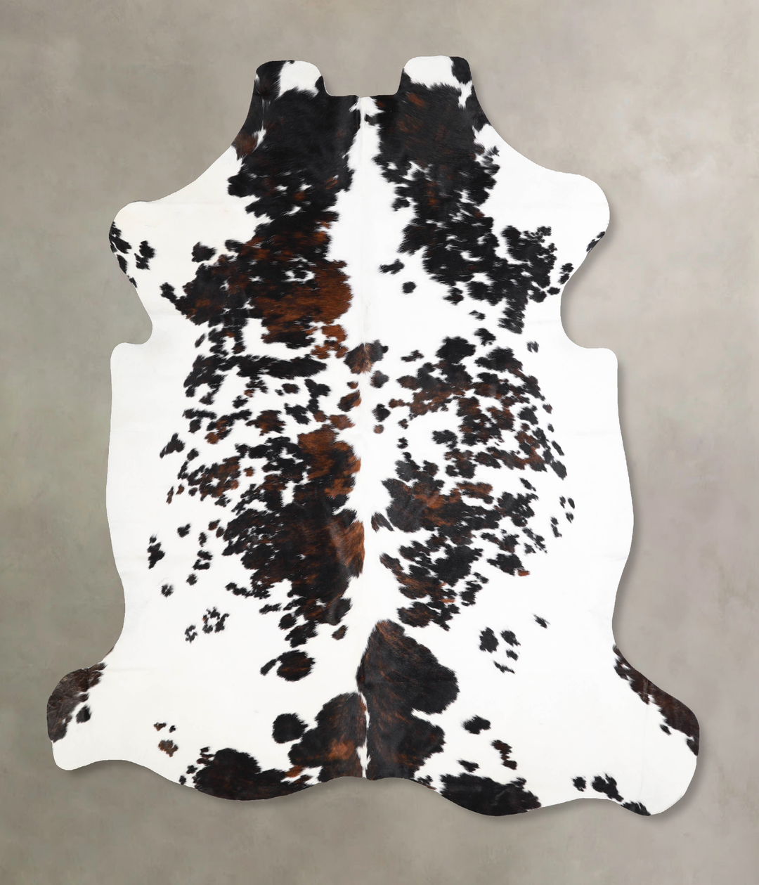 Tricolor X-Large European Cowhide Rug 7'0"H x 6'6"W #A40207 by Hudson