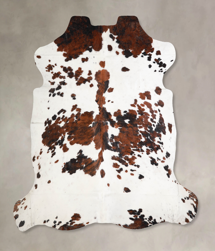 Tricolor X-Large European Cowhide Rug 6'11"H x 7'1"W #A40211 by Hudson Hides