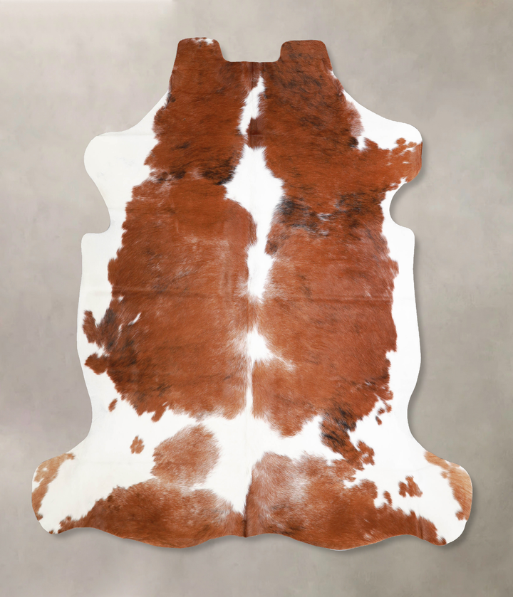 Tricolor X-Large European Cowhide Rug 6'6"H x 6'5"W #A40219 by Hudson Hides
