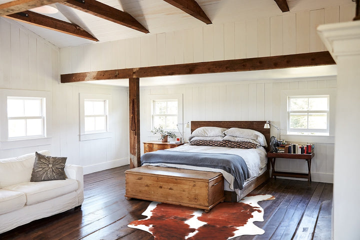 Tricolor X-Large European Cowhide Rug 6'6"H x 6'5"W #A40219 by Hudson Hides