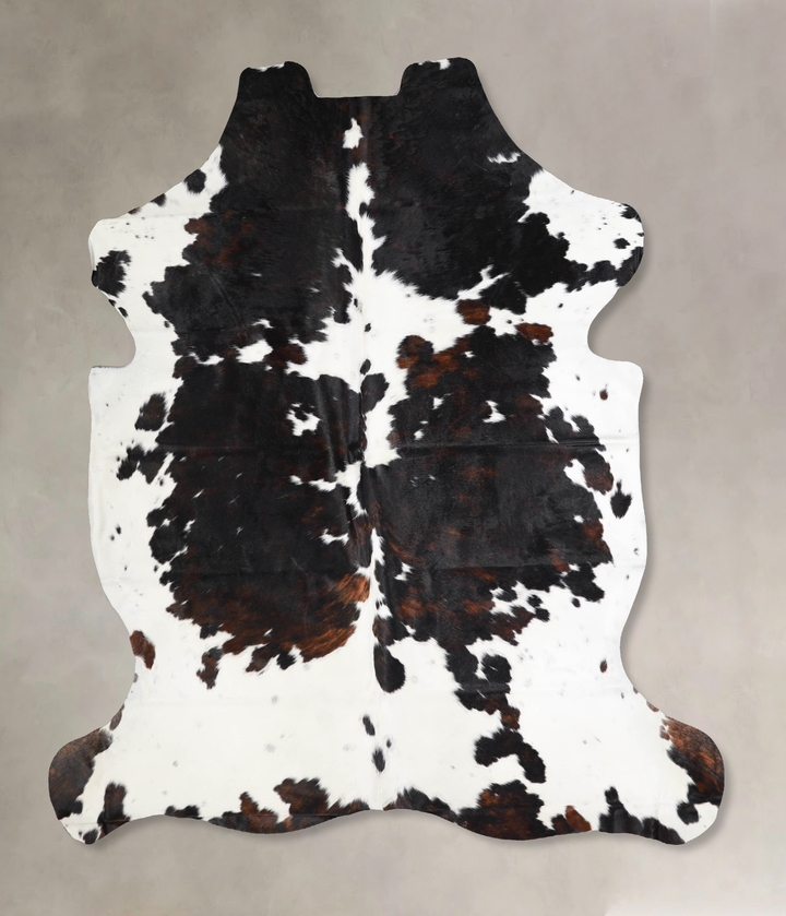 Tricolor X-Large European Cowhide Rug 7'0"H x 6'5"W #A40249 by Hudson Hides
