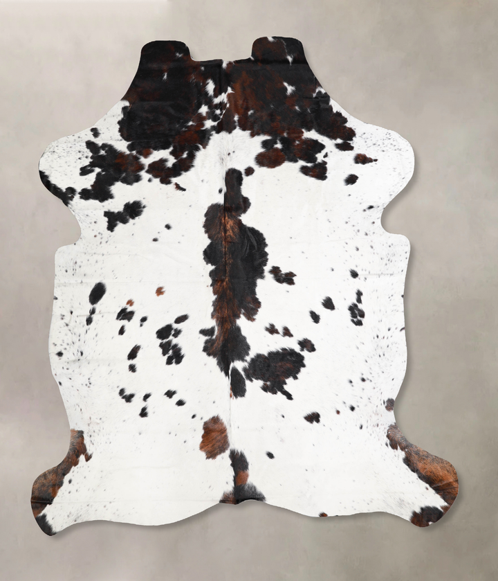 Tricolor X-Large European Cowhide Rug 7'2"H x 6'6"W #A40252 by Hudson Hides