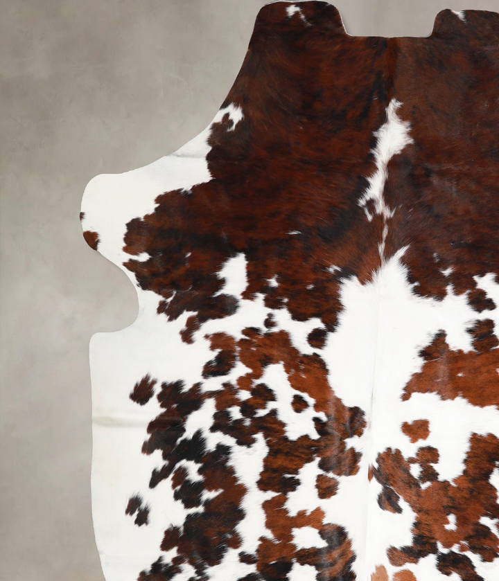 Tricolor X-Large European Cowhide Rug 7'3"H x 6'9"W #A40258 by Hudson Hides