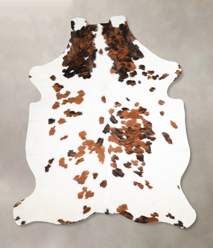 Tricolor X-Large European Cowhide Rug 7'9"H x 6'3"W #A40289 by Hudson Hides