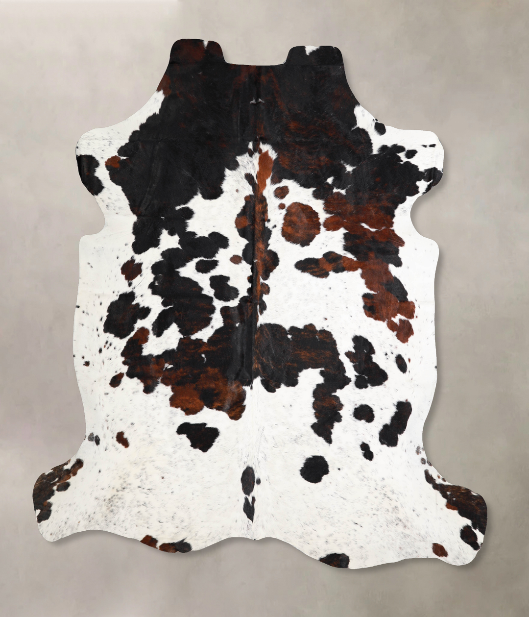 Tricolor X-Large European Cowhide Rug 7'0"H x 6'10"W #A40298 by Hudson