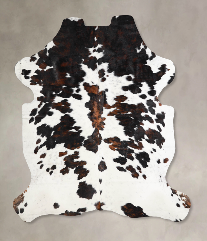 Tricolor X-Large European Cowhide Rug 6'11"H x 5'10"W #A40322 by Hudson Hides