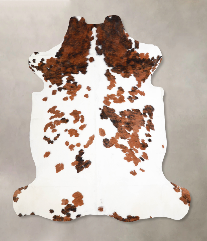 Tricolor X-Large European Cowhide Rug 6'9"H x 6'8"W #A40376 by Hudson Hides