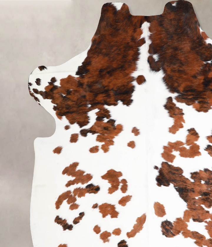 Tricolor X-Large European Cowhide Rug 6'9"H x 6'8"W #A40376 by Hudson Hides