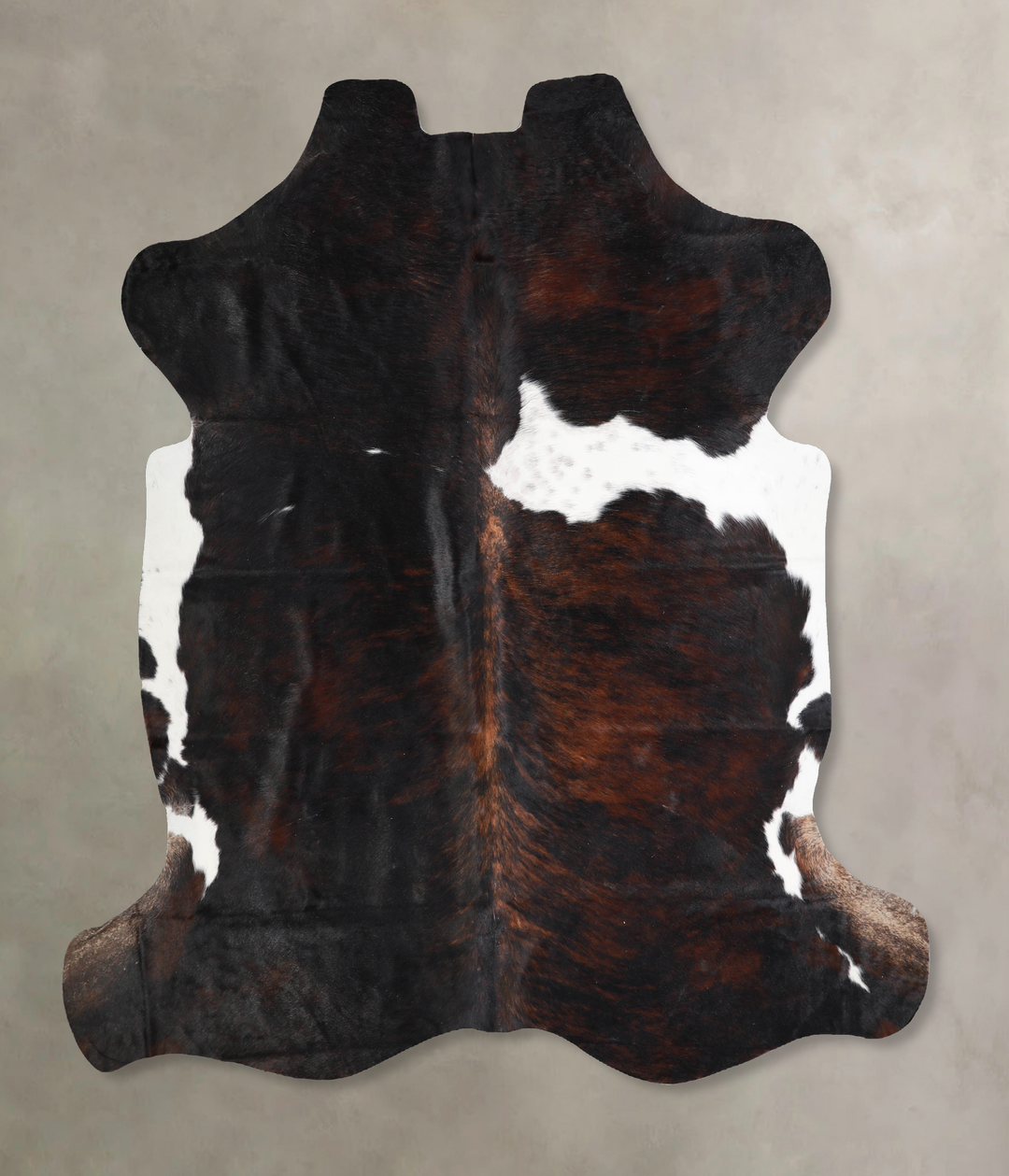 Tricolor X-Large European Cowhide Rug 6'7"H x 6'8"W #A40385 by Hudson