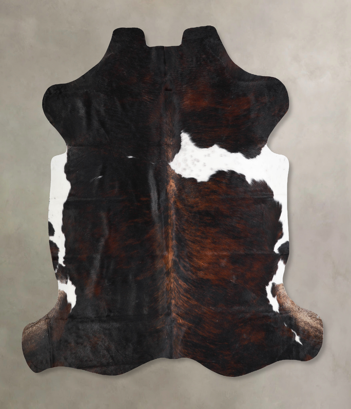 Tricolor X-Large European Cowhide Rug 6'7"H x 6'8"W #A40385 by Hudson Hides